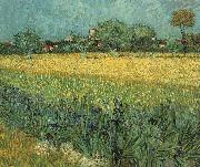 Vincent Van Gogh View of Arles with Irises oil on canvas